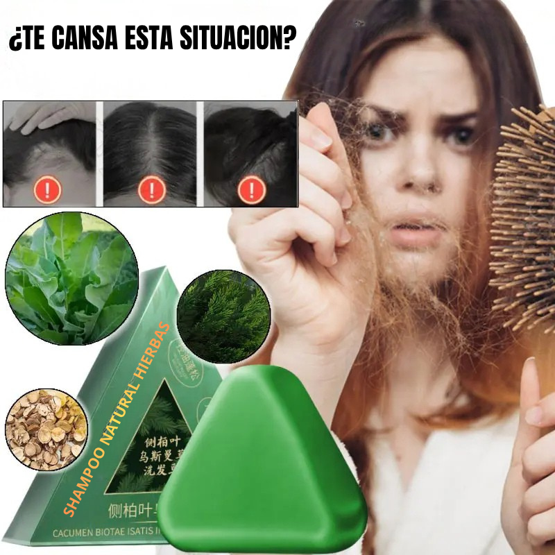 Shampoo a base de hierbas para el crecimiento del cabello